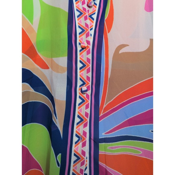 Flying Tomato Button Up Top Paisley‎ Long Sleeve Women Size S - Picture 4 of 8